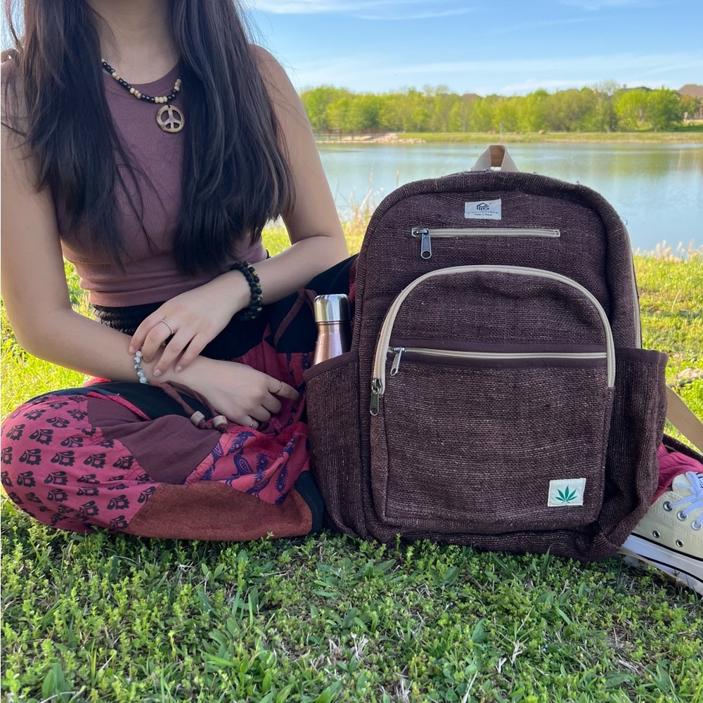 Kailash Himalayan Pure Hemp Brown Backpack